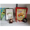 Image 1 : Vintage Take Out menu box, A&W mug, mascot root bear, Chubby Chicken hockey puck & recipe books.