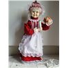 Image 1 : Vintage Christmas musical Grandma. Lighted candle, moving head & arms, 23” high. Music volume on /of