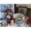 Image 4 : Christmas lot. Candle holders, clock, plant pot etc.