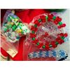 Image 6 : Christmas lot. Various santa hats & stockings, ornaments, gift tags, lapel pins, snow maker, solar e