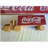Image 3 : Coca-Cola tin sign & wooden semi-truck coin bank.