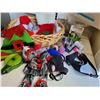 Image 1 : Small dog assortment, includes costumes, bed, harnesses, retractable leash, toys & more.