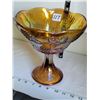 Image 3 : Vintage Harvest amber, carnival glass pedestal dish.