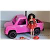 Image 1 : 1993 Western Stampin Tara Lynn barbie doll & pink truck.