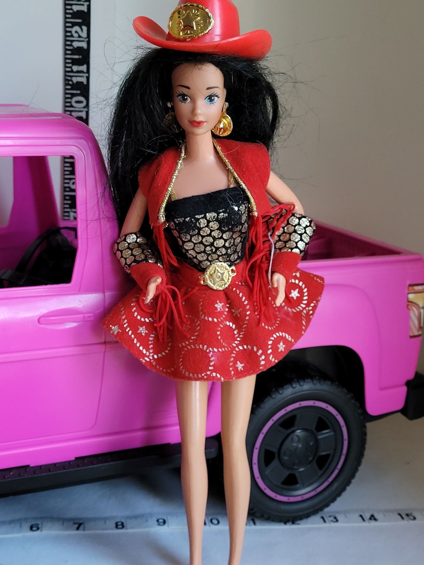 Barbie 1993 TARA Western Stampin' Fabriqué en Chine Barbie 1993 TARA Western Stampin' Fabriqué en Chine