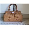 Image 1 : Vintage beautiful hand tooled soft leather Egyptian handbag.