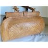 Image 4 : Vintage beautiful hand tooled soft leather Egyptian handbag.
