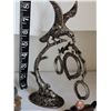 Image 4 : Saskatchewan's Ralph Coffey Rock ducks & metal Eagle picture frame holder, made in Spain.