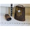 Image 1 : 2 very old cow bells.