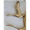 Image 2 : Brass and copper geese wall decor.