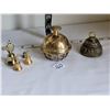 Image 1 : Lot of old brass bells. Large bells have unique appearance & sound.