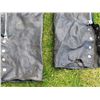 Image 4 : Men's leather motorcycle riding chaps, made in Canada.