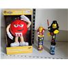 Image 1 : Collectable M&M character dispenser in box, plus singing Elvis & Darth Vader fan.