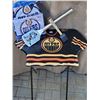Image 2 : Edmonton Oilers TV tray, New apron, oven mitt & BarBQ tools.