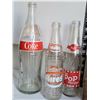 Image 2 : Vintage Coca-cola, pop shoppe, Hires & Stubby bottles in a wood carrier.