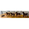 Image 1 : 1950’s Small Cast Bronzed Metal Carnival Horse Figurines x 5