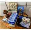 Image 1 : Sewing Basket, Book Markers, Toyota Key Chain, Yo Yo, Pool Chalk Holder, Pin, Christmas House & Gree