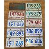 Image 1 : 10 Saskatchewan License Plates: 1970, 1971, 1972, 1974, 1975, 1976