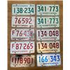 Image 1 : 10 Saskatchewan License Plates: 1970, 1971, 1973, 1974, 1975, 1976