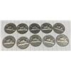 Image 1 : 1972, 1974, 1975, 1976 Canadian Five Cent Coins x 10