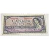 Image 1 : 1954 Canadian Ten Dollar Bill $10 signed by JR Beattie & L Rasminsky