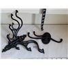 Image 1 : Cast iron wall mount coat hooks.