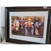 Image 4 : Framed Disney print of female villains & a disney book of more Villains.