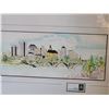 Image 2 : Framed water colour of Saskatoon Sk. Bridge & city. Signed by artist Paul Jacoby.