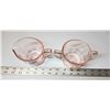 Image 2 : Pink Drepression glass, Cream & Sugar set