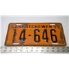 Image 1 : 1950 Saskatchewan license plate