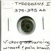 Image 2 : 379-395 Theodosius I, Victory advancing, Wreath & palm branch