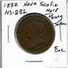 Image 2 : 1832 Nova Scotia 1/2 Penny Token