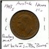 Image 2 : 1943I  Australia 1 Penny, Rare,  Bombay Mint