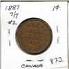 Image 1 : 1887 7/7 #2 Canada Large Cent