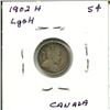Image 2 : 1902H Lge 'H' Canada Silver 5¢