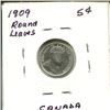 Image 2 : 1909 Round Leaves Canada Silver 5¢