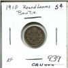 Image 1 : 1910 Round Leaves, Bowtie Canada Silver 5¢