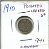 Image 1 : 1910 Pointed LeavesCanada Silver 5¢