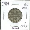 Image 1 : 1913 Canada Silver 25¢