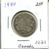Image 1 : 1930 Canada Silver 25¢