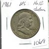 Image 1 : 1961 USA Silver Half-Dollar