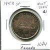 Image 1 : 1953 SF Canada Silver Dollar