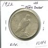 Image 1 : 1922  USA Silver Peace Dollar