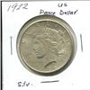 Image 2 : 1922  USA Silver Peace Dollar