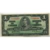 Image 1 : 1937 Bank of Canada $1 bill, Gordon/Towers, B/L 1319269