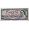 Image 1 : 1954 Canada $10 bill, Beattie/Rasminsky, F/V 1395291