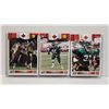 Image 1 : Lot of 3 Saskatchewan Roughriders Sports Cards. Roger Aldag, Donald Narcisse & Lucius Floyd. 1992 AW
