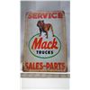 Mack trucks service sales - parts metal sign
