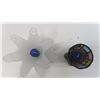 Image 2 : Frosted glass flower candle holder & Mosaic candle holder