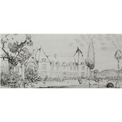 J.E.LABOUREUR H.Signed Etching French